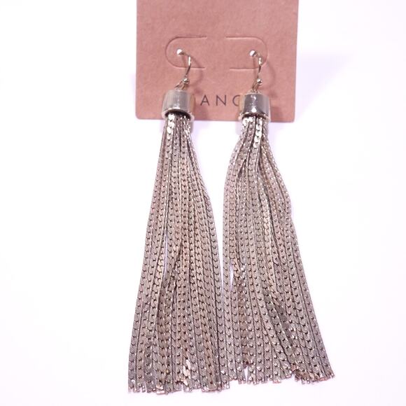 Neiman Marcus Lee Angel Women's Gold Multi Chain Fringe Drama Earrings NWT 135 - Picture 2 of 5